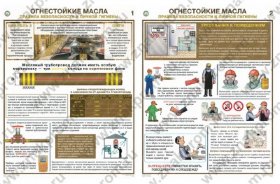 Плакаты Огнестойкие масла. Правила безопасности и личной гигиены